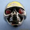 METAL SKULL ELECTRIC GUITAR KNOB CHROME